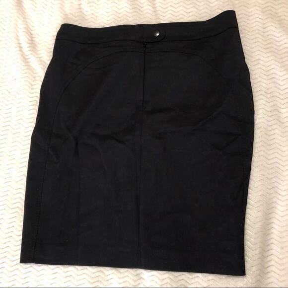 Akris Punto Black Career Pencil Skirt Lined 10 Dark Academia Straight Mini - Picture 3 of 8